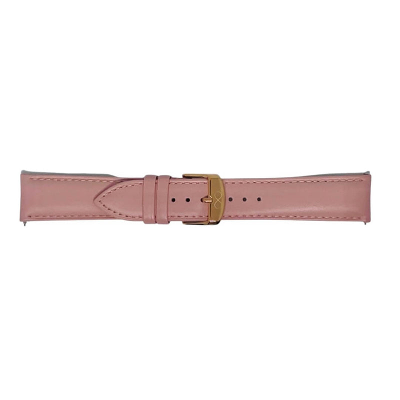 Pink Leather Strap - with Rose Gold Buckle