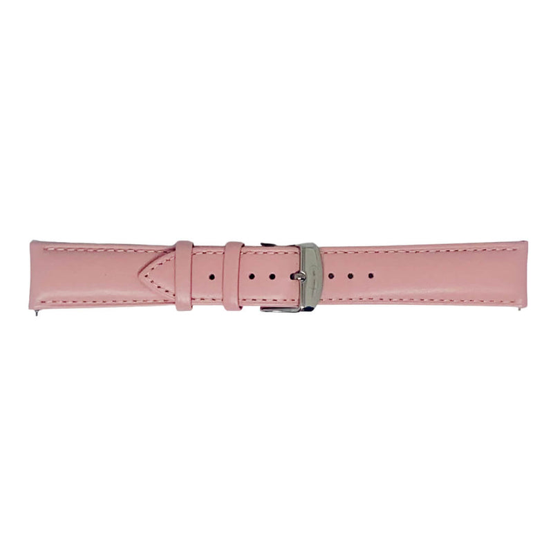 Pink Leather Strap - with Silver Buckle